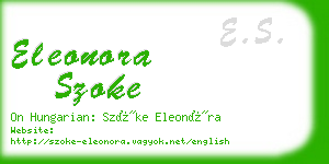 eleonora szoke business card