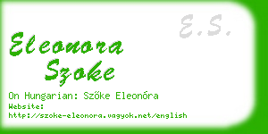 eleonora szoke business card